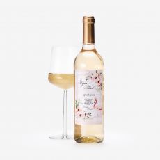 Biae wino z dedykacj na lub PASTELOWE