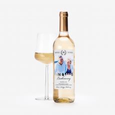 Biae wino ze zdjciem PAN I PANI prezent na rocznic lubu rodzicw