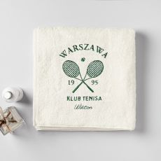 R�cznik z haftem PREZENT DLA FANA TENISA