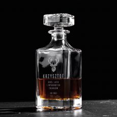 Grawerowana karafka KRL LASU prezent dla lenika