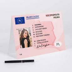 Kartka ze zdjciem dla modego kierowcy PRAWO JAZDY