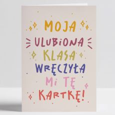 mieszna kartka dla nauczycielki ULUBIONA KLASA