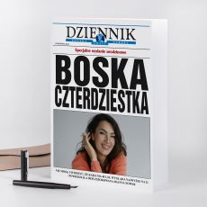 Personalizowana kartka na 40 urodziny dla niej DZIENNIK A4