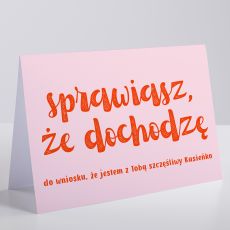 Kartka walentynkowa mieszna DOCHODZ