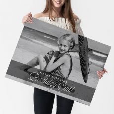Personalizowana dua FOTOKARTKA urodzinowa