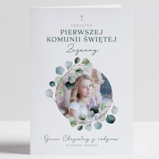 Kartka z yczeniami z okazji PIERWSZEJ KOMUNII WITEJ