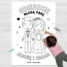 Dua kolorowanka dla dzieci na wesele MODA PARA