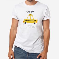 Koszulka mska z nadrukiem TATA TAXI pomys na prezent dla taty - M