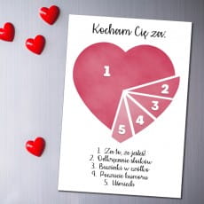 Magnes personalizowany 5 POWOD�W prezent dla narzeczonego