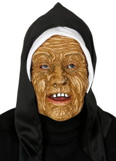 Maska zakonnicy STRASZNA ZAKONNICA maska z welonem
