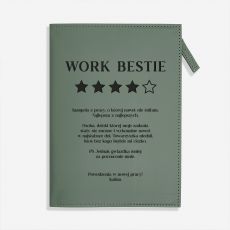 Notatnik na zamek WORK BESTIE prezent na odejcie z pracy