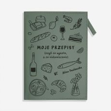 Personalizowany notes z zamkiem MOJE PRZEPISY prezent dla mioniczki gotowania