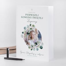 Personalizowana KARTKA KOMUNIJNA ze zdjciem A4