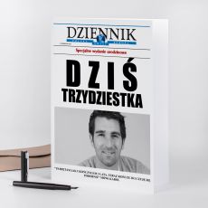 Personalizowana kartka na 30 urodziny DZIENNIK A4