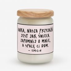 Personalizowana wieca dla przyjaciki SPAL CI DOM