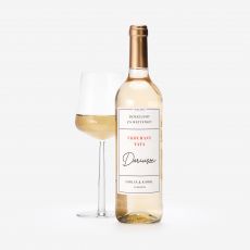 Personalizowane biae wino PODZIKOWANIE DLA TATY na lubie