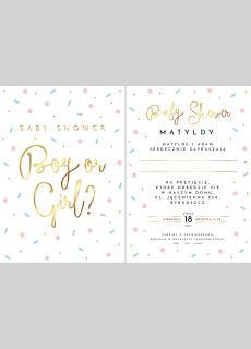 Personalizowane zaproszenia na Baby Shower