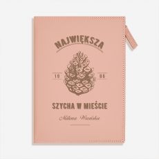 Personalizowany notes na zamek SZYCHA prezent dla koleanki z pracy