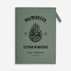 Personalizowany notes na zamek z grawerem SZYCHA prezent na urodziny