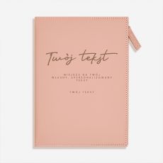 Personalizowany notes z kieszeni na zamek TWJ TEKST