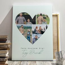 Personalizowany obraz na Dzie Taty SERCE 70 x 50cm