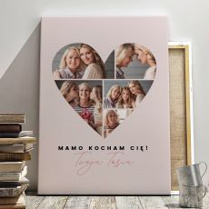 Personalizowany obraz dla mamy SERCE 100x70