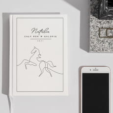 Personalizowany planner PREZENT Z MOTYWEM KONIA biay