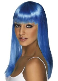 Niebieska peruka z grzywk NEON