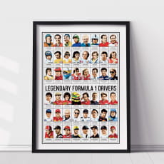 Plakat LEGENDARNI KIEROWCY prezent dla fana F1