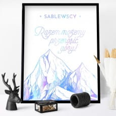 Plakat z uszlachetnieniem holo GRY prezent dla pary