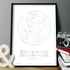 Plakat z uszlachetnieniem GWIAZDY srebrny