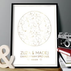 Plakat z uszlachetnieniem GWIAZDY zoty