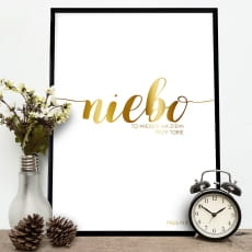 Zoty plakat NIEBO prezent dla ukochanej