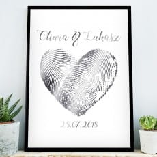 Plakat z uszlachetnieniem ODCISK MIOCI srebrny
