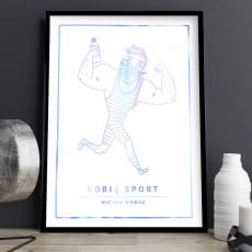 Personalizowany plakat holograficzny PREZENT DLA SPORTOWCA