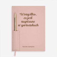 Personalizowany planner z dugopisem ZAPISANE W GWIAZDACH prezent dla zodiakary
