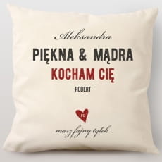 Poduszka dla narzeczonej PIKNA I MDRA
