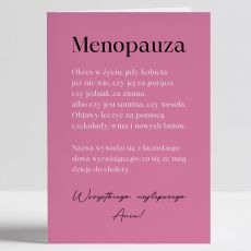 mieszna kartka na 40  dla kobiety MENOPAUZA