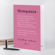 mieszna kartka A4 na urodziny kobiety MENOPAUZA