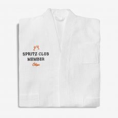 Szlafrok waflowy biay SPRITZ CLUB prezent dla kumpeli