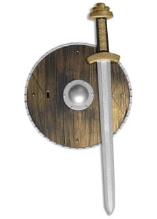 Tarcza i miecz wikinga (2 kolory)