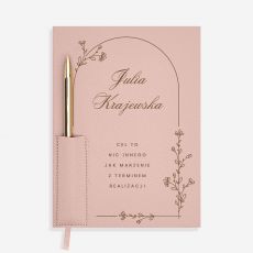 Elegancki personalizowany planner z dugopisem CEL prezent dla niej