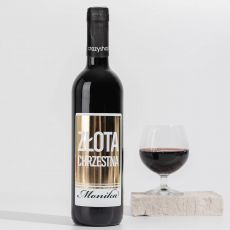 Wino personalizowane PREZENT DLA CHRZESTNEJ