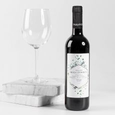 Wino w prezencie na wesele PAN &amp; PANI czerwone