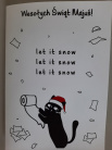 Zdjcie osoby, ktra kupia Kartka witeczna z kotem LET IT SNOW